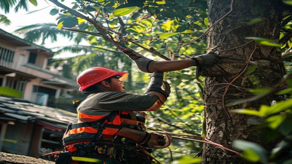 Jasa tebang pohon Jakarta Barat profesional dan aman untuk properti Anda dengan tenaga ahli berpengalaman.